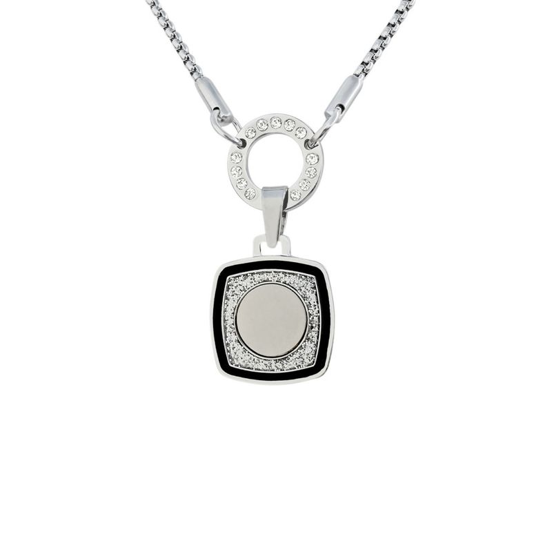 Halskjede med 2 stk Swarovski Crystal markører