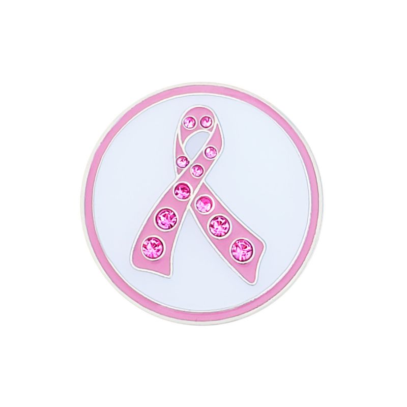 Hat Clip med Swarovski Crystal markør (Pink Ribbon)