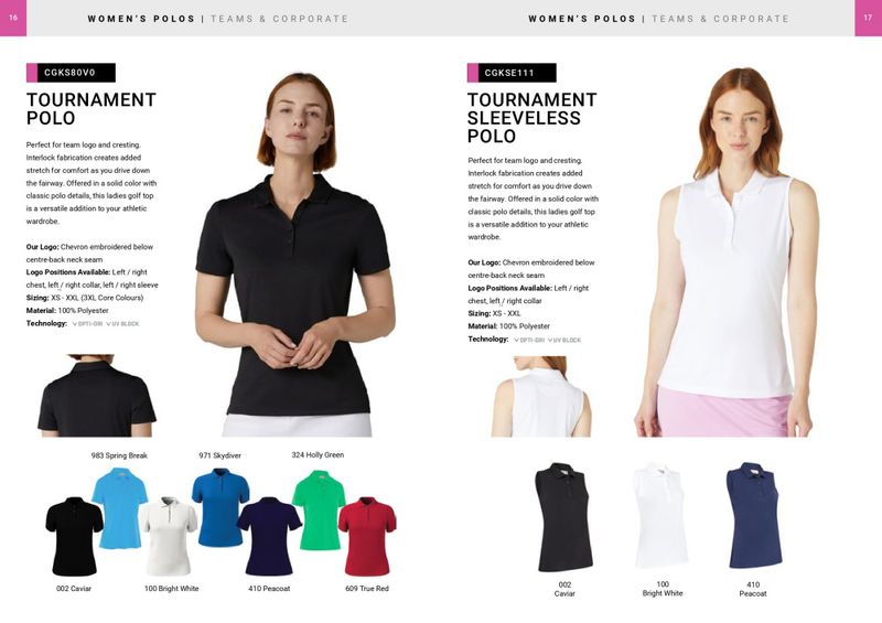 Callaway  Dame Tournament Sleeveless Polo